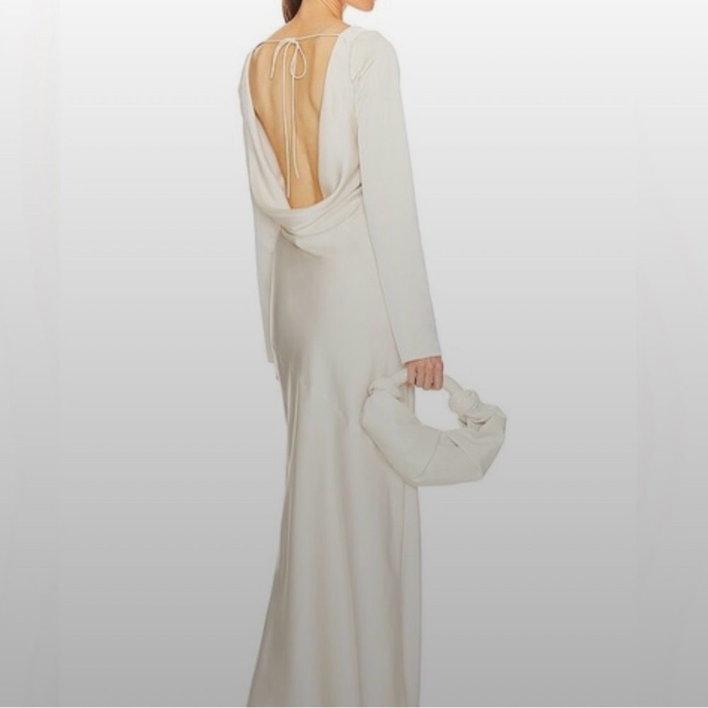 Angelica Backless Maxi Dress in Ivory